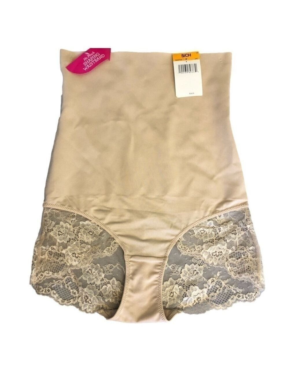 Maidenform size S high waisted Shapewear. Beige. Lace panty section. NWT